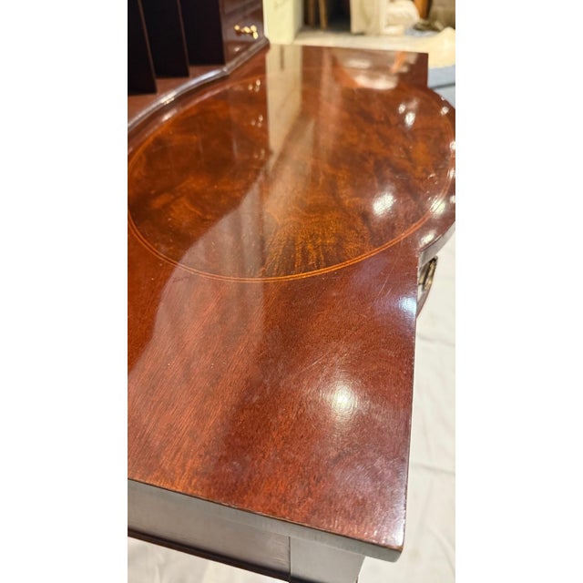 Brown 1980s Baker Furniture Federal Style Ladies Writing Desk For Sale - Image 8 of 12