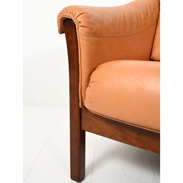 1950s Scandinavian Leather Armchairs, 1950s, Set of 2 For Sale - Image 5 of 10