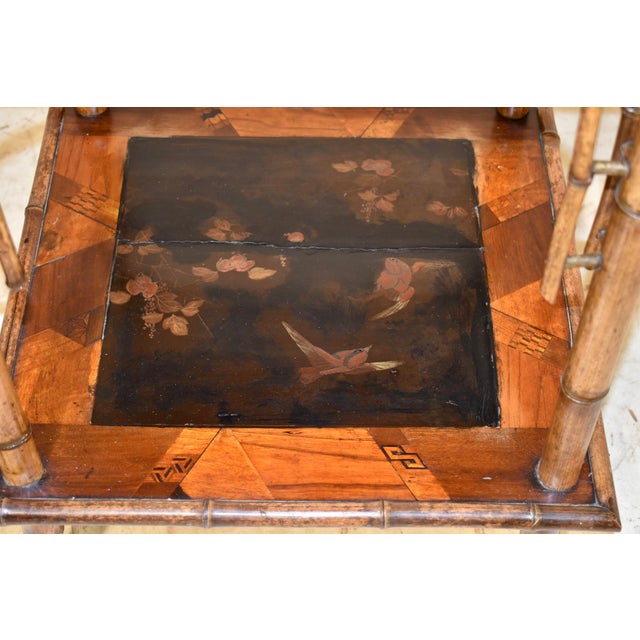19th Century French Bamboo Side Table For Sale - Image 9 of 10