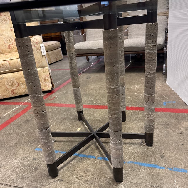 Stone Gray Uttermost Hex Dining Table, 60 Inch For Sale - Image 8 of 11