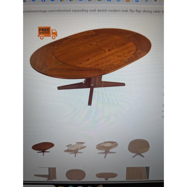 Dyrlund Early 20th Century Authentic Mid-Century Danish Oak "Flip-Flap" Lotus Dining Table by Dyrlund - Pedestal Base For Sale - Image 4 of 7