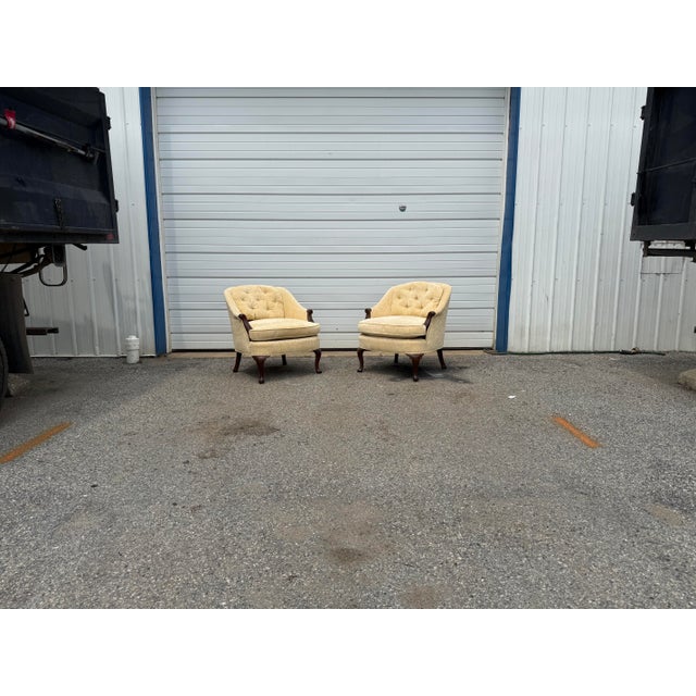 Vintage Pair of Henredon Low Back Club Chairs For Sale - Image 10 of 12