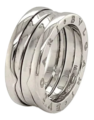 24350 - Bvlgari B.zero1 Three-Band Ring in 18k White Gold - Size 50