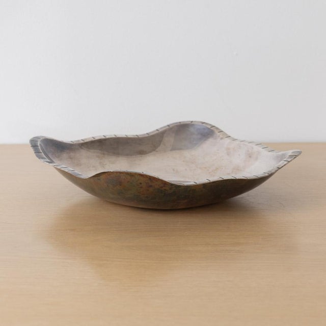 1930s 1930s French Alpaca Wavy Bowl For Sale - Image 5 of 11