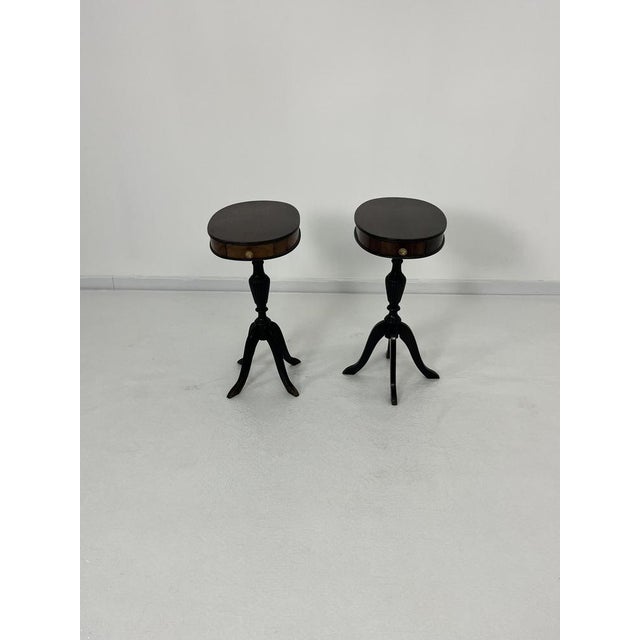 1960s Mid-Century Modern Italian Oval Bedside Tables, 1960s, Set of 2 For Sale - Image 5 of 12