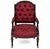 Late 19th Century Victorian or Louis Philippe French Black and Red Gilt Bronze Armchair Upholstered in Red Silk Attributed to Louis Marcotte For Sale - Image 4 of 9