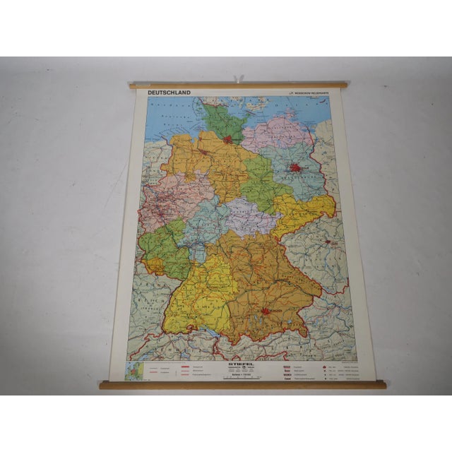Vintage Map of Germany, 1990s For Sale - Image 11 of 11