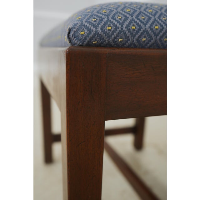 Brown Kittinger Colonial Williamsburg Chippendale Mahogany Stool For Sale - Image 8 of 13