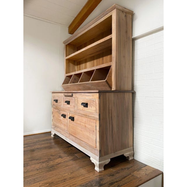 Custom built farmhouse style hutch with general store cubbies. Handcrafted right here in our studio with beautiful...