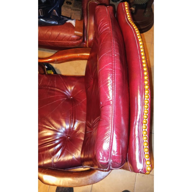 Maroon 1990s Experience Timeless Comfort With Sagefield Leather For Sale - Image 8 of 12
