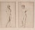 A pair of 18th-century Italian Neoclassical engravings of Greco-Roman sculpture.