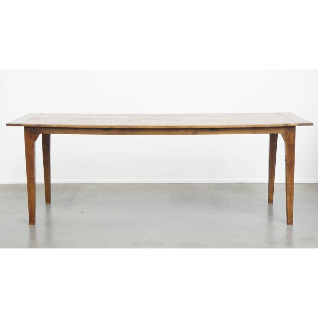 Offered this characterful antique French oak dining table for 6 to 8 people with original details and a beautiful patina....