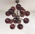 Italian sputnik chandelier with 18 amethyst Murano glass globes carefully hand blown with bubbles inside the glass using...
