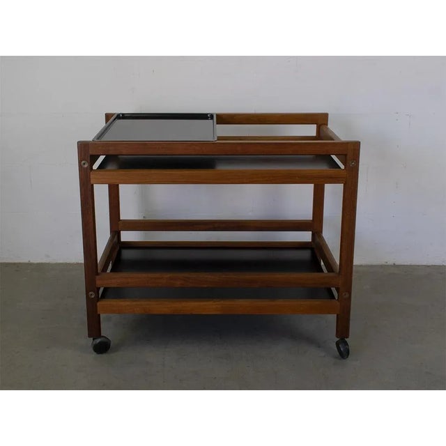 Black Vintage Tray Table by Børge Mogensen for Fredericia, 1970s For Sale - Image 8 of 10