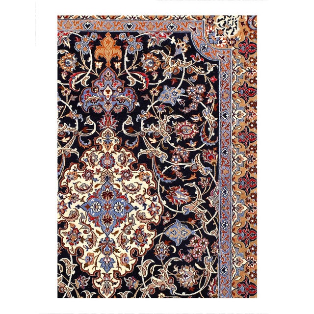 Persian Pasargad DC Persian Isfahan Rug - 3′8″ × 5′7″ For Sale - Image 3 of 4