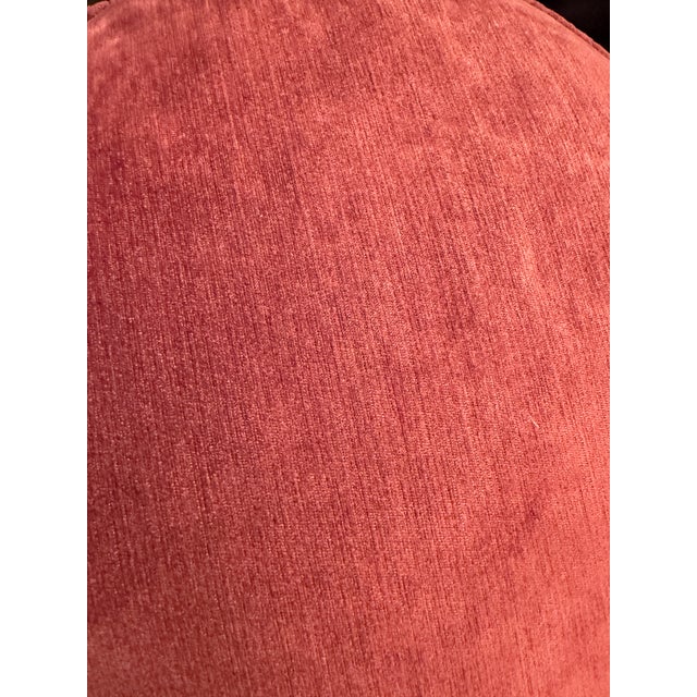 Round Pillow Earthy Red Chenille 15 Inches—Beautiful! For Sale - Image 4 of 4
