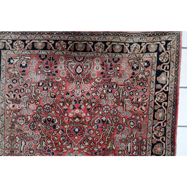 Vintage Persian Hamadan Handmade Rug 3.3' X 4.11' 1950s For Sale - Image 10 of 12