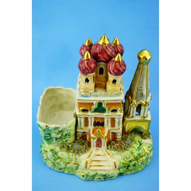 Vintage Ceramic Souvenir Sanremo and Russian Orthodox Church Sculptures, Italy, 1890s, Set of 2 For Sale - Image 12 of 18