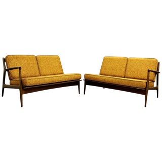 Mid Century Modern Danish Kofod Larsen Selig Sofas- A Pair For Sale
