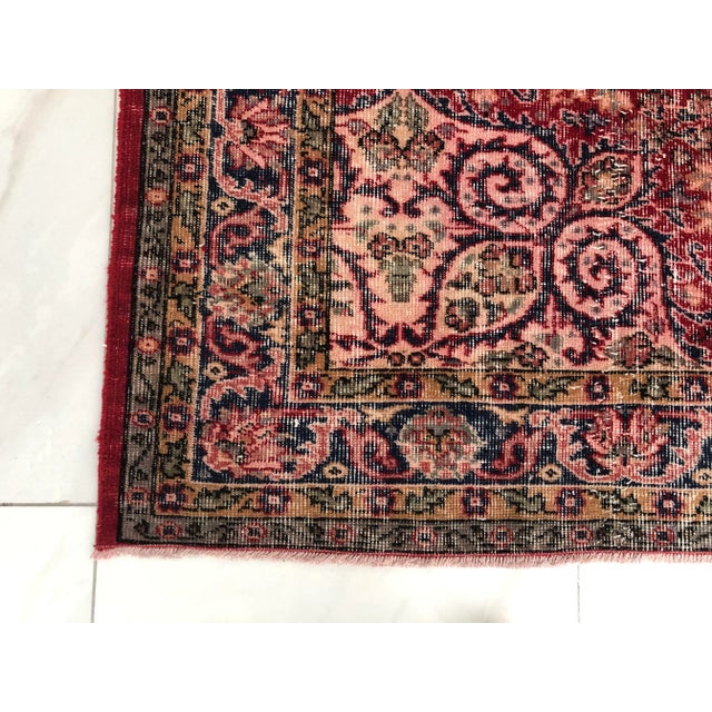 1970s Vintage Turkish Handwoven Rug - 5′10″ × 9′8″ For Sale - Image 10 of 11