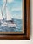 Sky Blue 1970s Vintage R. Fisher Sailboat Oil on Canvas Painting – Framed For Sale - Image 8 of 12