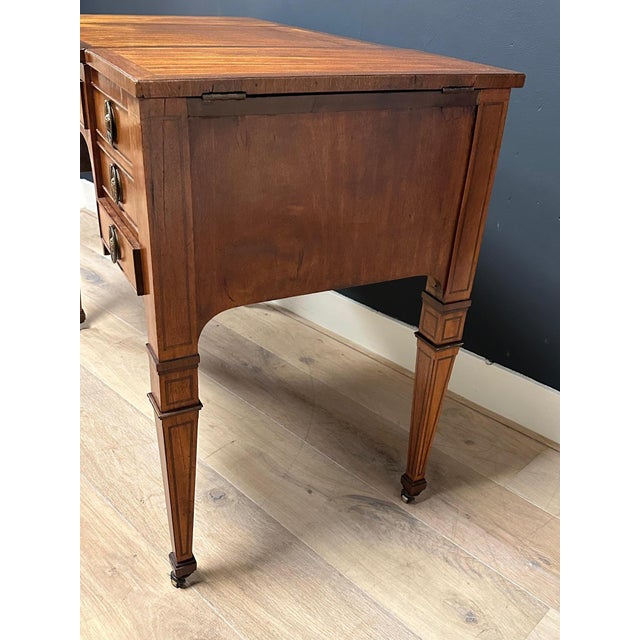 Brown Antique Louis XVI Style Dressing Table For Sale - Image 8 of 15