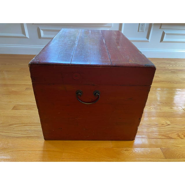 Rustic Red Chest | Chairish