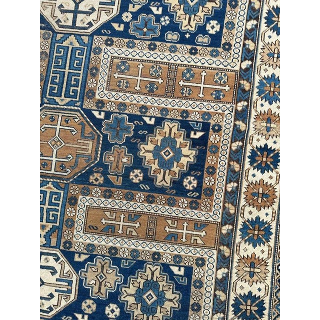 Blue Caucasian Shirvan Rug, 1890s For Sale - Image 8 of 18