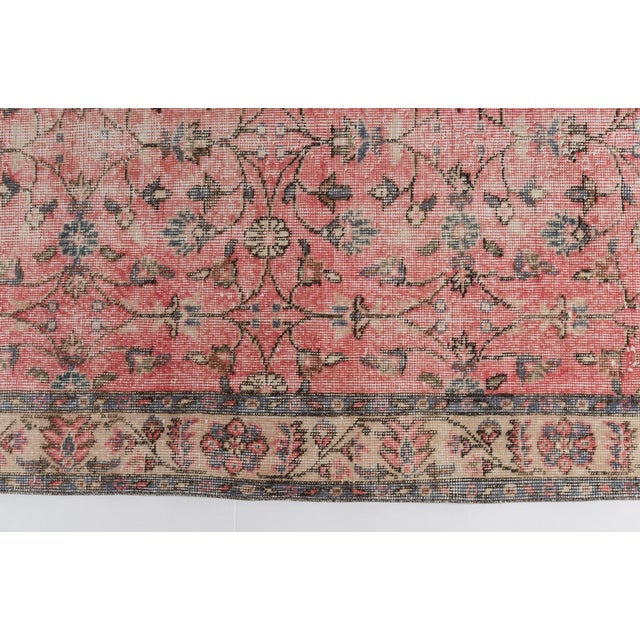 Oushak Tribal Anatolian Vintage Rug For Sale - Image 9 of 9