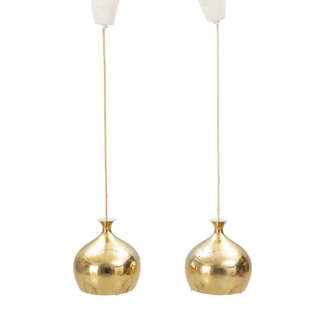 Vintage Swedish Hanging Lamps from Falkenbergs Belysning, 1970s, Set of 2 For Sale