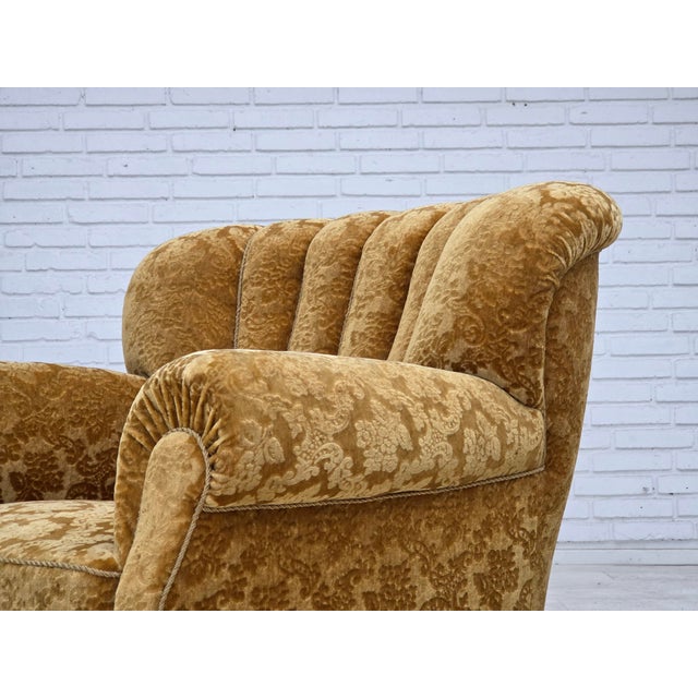 Wood Danish Oak Relax Armchair with Velour Upholstery, 1960s For Sale - Image 7 of 18