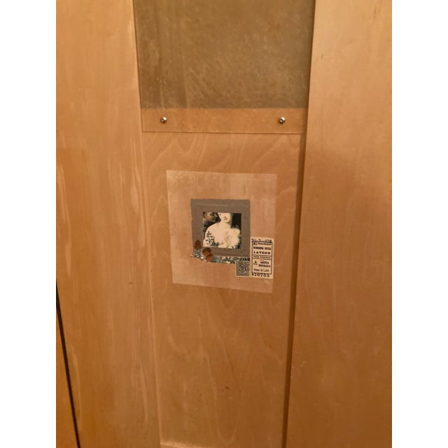 1980s Folding 3 Panel Wood Room Divider For Sale - Image 9 of 11