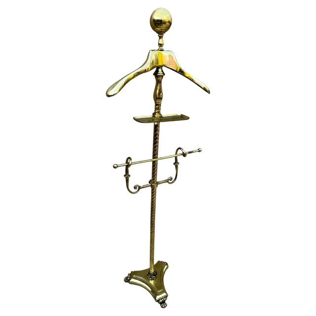 Solid Brass Valet with Change and Pants Holder For Sale - Image 11 of 11