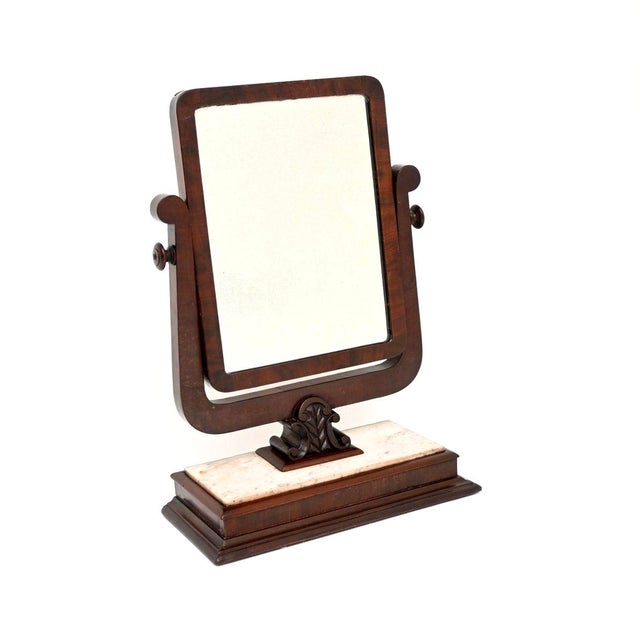Antique Victorian Marble Table Top Vanity Mirror, 1840 For Sale - Image 9 of 9