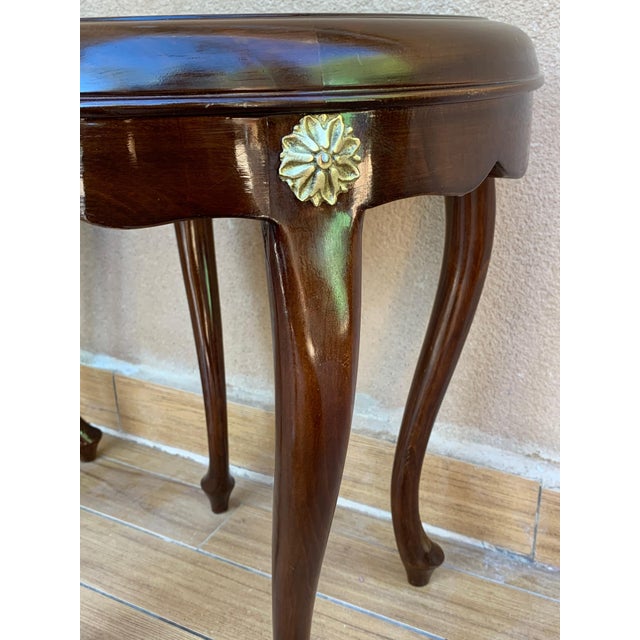 Mid 20th Century Pair or Single French Mahogany and Burl Low Side or Coffee Tables For Sale - Image 10 of 18