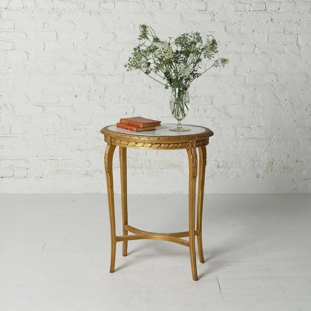 19th Century Marble & Oak Tea Table For Sale In Birmingham - Image 6 of 6