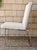 Thayer Coggin Set of 8 Milo Baughman for Thayer Coggin 1187 Dining Chairs – Soft Ivory/Cream/Greige & Polished Stainless For Sale - Image 4 of 9