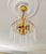 Art Deco Vintage Brass Chandelier Milk Glass Rods Ceiling Light For Sale - Image 3 of 14