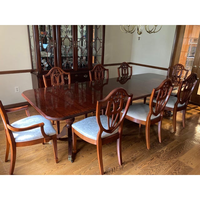 1990s Vintage Bernhardt Dining Room Chairs Set of 8 Chairish