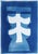 2025, Asian Totem, Geometric Figures Token in Blue and White, Handmade Cyanotype Monotype on Watercolor Paper by Kind of Cyan For Sale