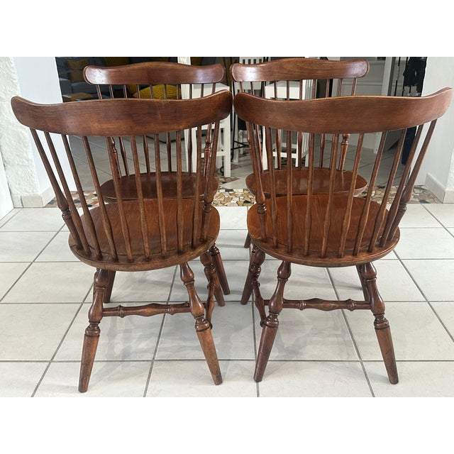 Windsor Chairs by Nichols & Stones, American, 1960, Set of 4 For Sale - Image 18 of 18