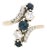 Vintage 18-Carat Gold Ring, Sapphire and Diamonds - Circa 1960 For Sale