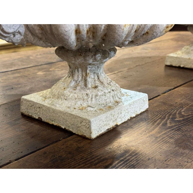 19th Century Cast Iron Medici Vases, Set of 2 For Sale - Image 3 of 15
