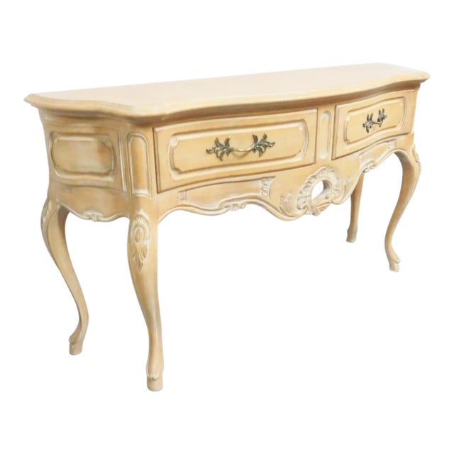 Louis XV Carved Distressed Console Table For Sale