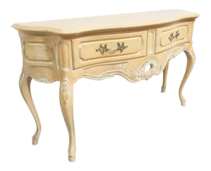 Louis XV Carved Distressed Console Table