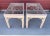 Mid-Century Modern Vintage Whitewash Bamboo Glass Top Side Tables - a Pair For Sale - Image 3 of 12