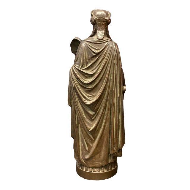 19th Century Antique French Bronze Sculptures of Women with Masks - Set of 2 For Sale In New York - Image 6 of 11