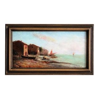 Impressionist Oil 'On the Coast' Louis Nattero (1875-1915) Hammer Prices Over $14,000 For Sale