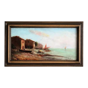 Impressionist Oil 'On the Coast' Louis Nattero (1875-1915) Hammer Prices Over $14,000