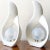 Postmodern Sculptural White Flame Ceramic Table Lamps For Sale - Image 10 of 10